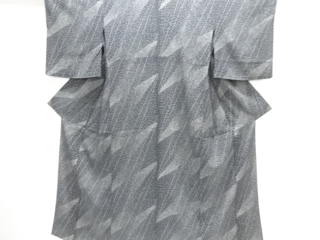 駒絽抽象模様小紋着物